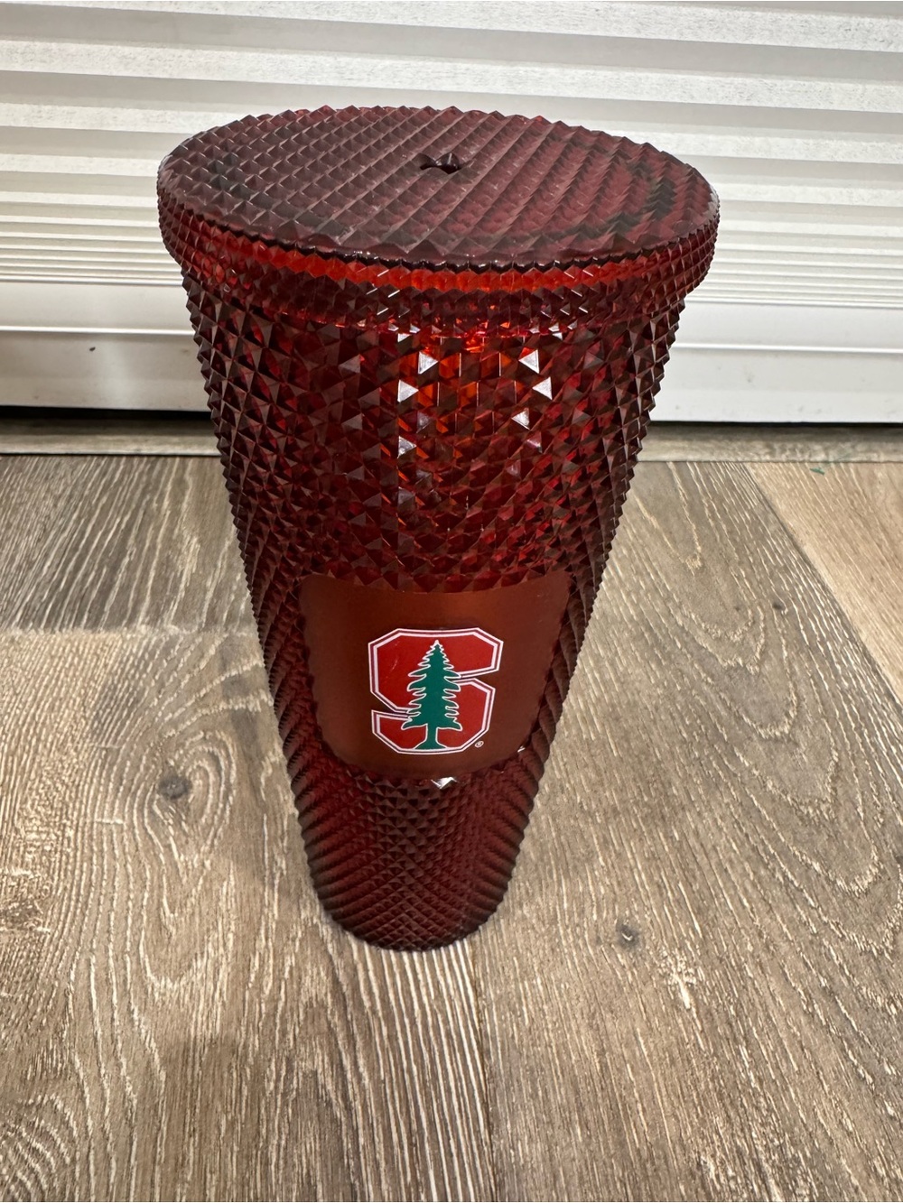 Starbucks Stanford Red Studded Tumbler with Lid *missing straw*